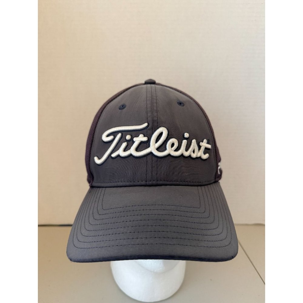 Titleist‎ Hat Fitted L/XL Gray Tour Pro V1 Footjoy FJ Golf Mesh Back Trucker Cap